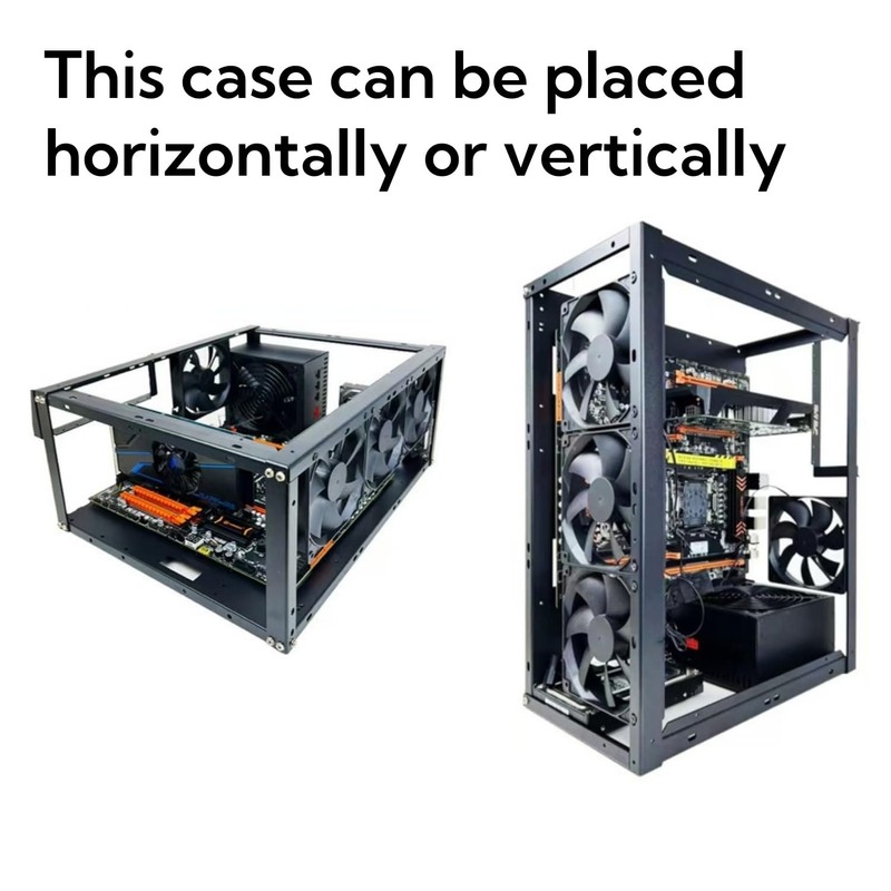 Yeiwenl DIY Computer Case PC Frame Desktop Chassis Stackable Rack
