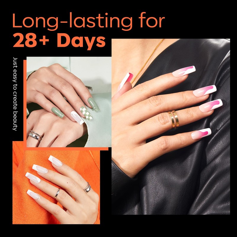 Modelones Nail Tips, 216 Pieces, Full Cover Nail Tips Set,