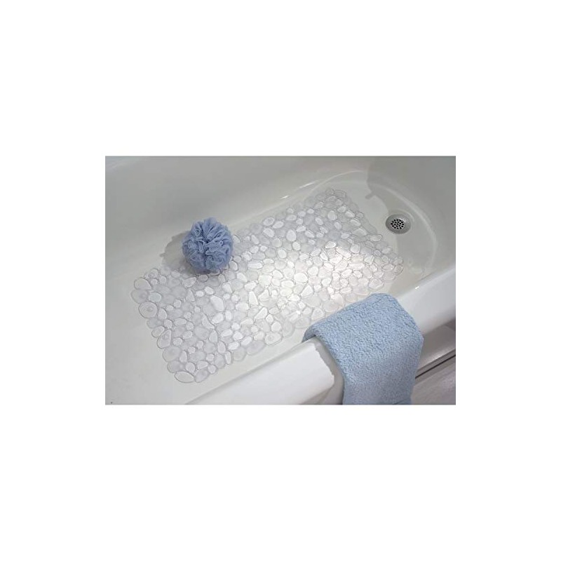 InterDesign Pebblz Bath Mat, Clear