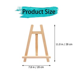 AHAQU 6PCS Mini Easel Stand, 20x28cm Wooden Tabletop Easel Holder Stand, Artist Triangle Easel, Small Desktop Display Easel for Photos, Painting, Drawing, Calendar, Weddings, Crafts