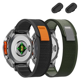 22mm Nylon Sport Band Compatible with Garmin Fenix 8 AMOLED 47mm/Fenix E/7 Pro/7/6 Pro/6/5 Plus/5,Quickfit Watch Straps for Descent G1 Solar/Quatix 7 Pro 6/Approach S70 47mm/Forerunner 965/955/945/935
