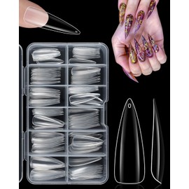CULEB 120 Stück Dual Nail Form Set,Transparente Wassertropfen Form 12 Größen Nagelverlängerung Gel Nägel,Polygel Starter für Polymer Gel,Polygel Extension,Maniküre Nagelkunst Design Salon DIY