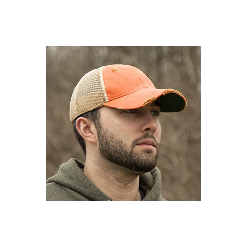 Gritty Bull - Gorra de bola envejecida clásico, Naranja Lavado,