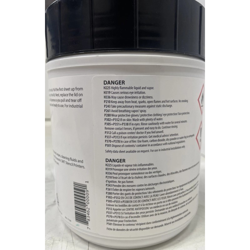 MicroCare MCC-BACW IsoClean Pre-Saturated IPA-Based Flux Remover Wipes, 100/Tub