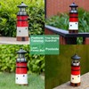 HSHD Solar Lighthouse Ornament - 30cm Tall Solar Lighthouse with