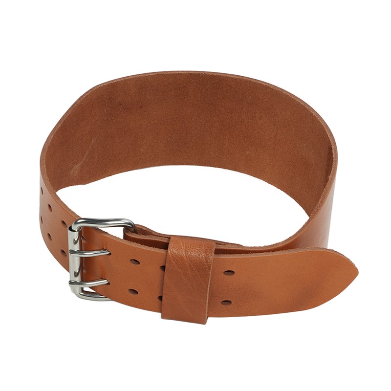 Weightlifting Belt 1 Layer Leather Double Prong Power Lifting Back