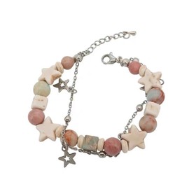 Kysin Chiys Y2k Star Beaded Adjustable Bracelets Sparkling Kawaii Double Layer Bracelet for Women Planet Trendy Fairycore Jewelry Fairy Grunge Accessories - A