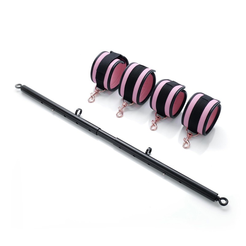Heavy Duty Stainless Steel Expandable Black Spreader Bar with 4pcs
