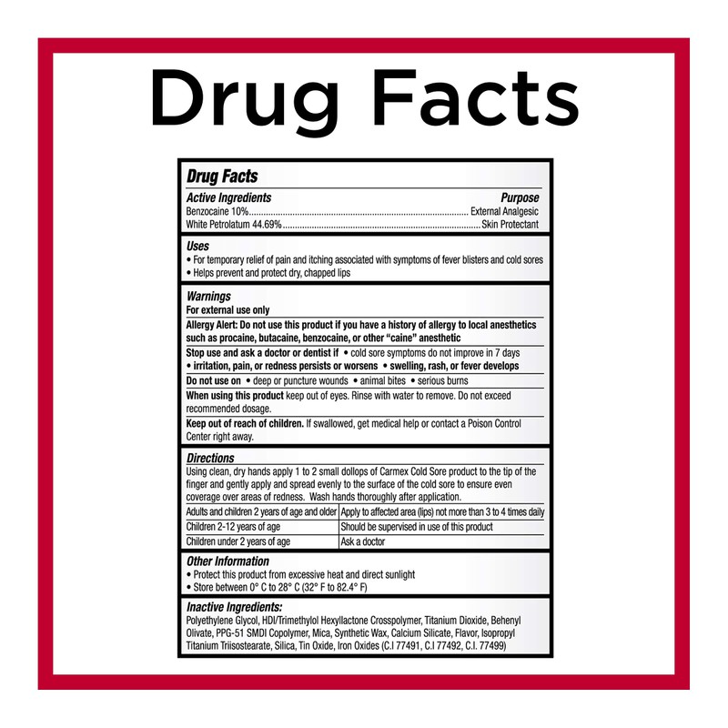 Carmex Multi-Symptom 3-in-1 Cold Sore Treatment - 0.07 OZ Each