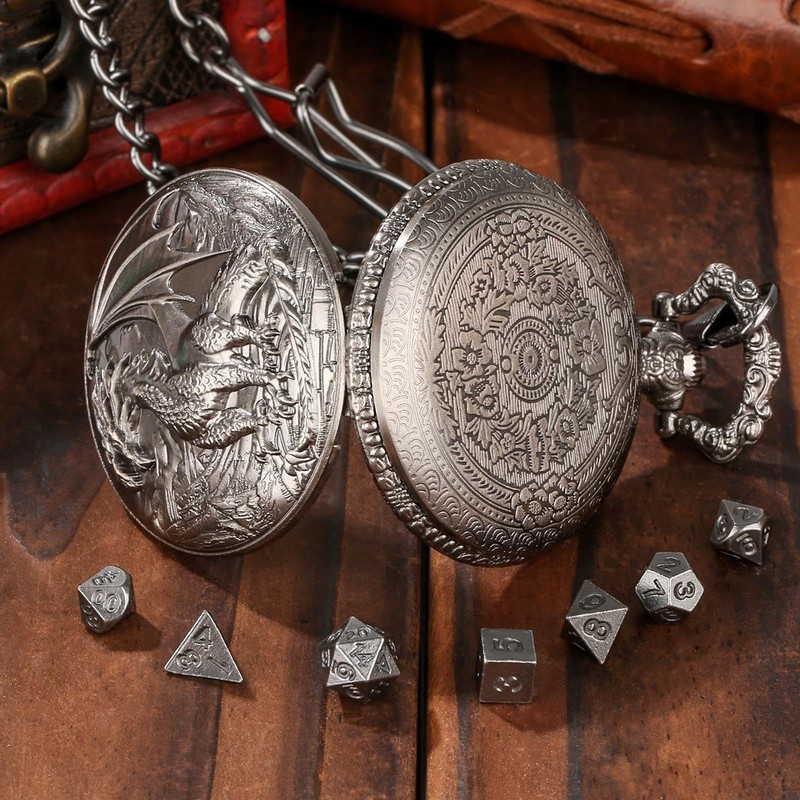 Dragon Pocket Watch Shell Case | Dragon Pattern Case Role