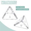 uxcell 12 Set Acrylic Corner Bracket, 3-Hole Triangle Corner Connector