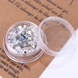 Nail Art Rhinestone 1 Box Crystal 3D Shape Flatback Glass Nail Art Ornaments Mix Shape Pearls Nail Charms Rhinestone Decor DIY Manicure Accessories