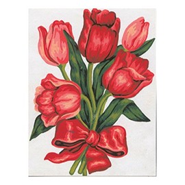 Collection D'Art Flowers Tulips Tapestry Kit, 100% Cotton, Multi-Colour, 20 x 25 x 0.1 cm