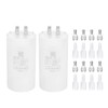 PATIKIL CBB60 100uF Run Capacitor,2 Pcs AC450V 4 Pin Double