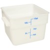 Winco Square Storage Container, 12-Quart, White
