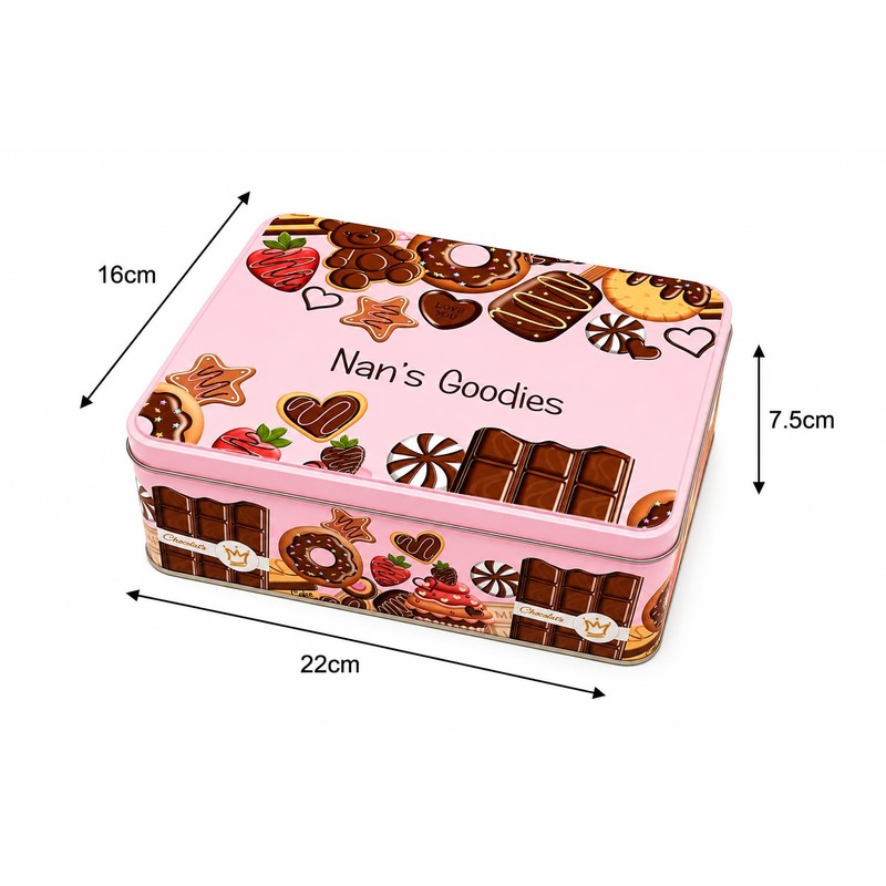 Lunar Shadow Nan's Goodies Pink Gift Tin, Gift for Nan,