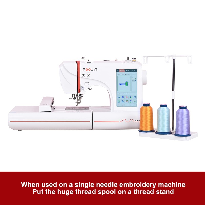 RICHWORD Embroidery Thread 4000M 40WT Polyester Thread for All Commercial