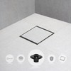 SaniteModar Square Shower Drain 6 inch with Shower Drain Base,