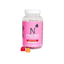 Nature M.D. Fiber 365 Gummies Digestive & Immune Support, Prebiotic Fiber from Beets | No Sugar Added, Mixed Fruit Flavor | 90 Gummies