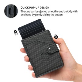 SENDEFN Card Holder Wallet Men's Pop-up Bifold Wallets with RFID Blocking