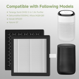 XBWW 6 Packs H13 True HEPA Replacement Filter Compatible with Tenergy Sorbi DH02 1000ml Air Dehumidifier and Air Cleaner Purifier and Also Compatible with Afloia AQ8 Q8 / Honati DP2201 / Hysure Q7