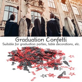Graduation Decoration Confetti Graduation Confetti Graduation Confetti Decoration Graduation Confetti Black Red High Gloss Shiny 100g Graduation Party Confetti Party Decorations