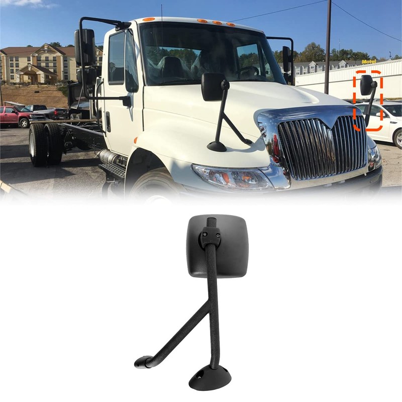 High Soar Hood Mirror for International 4300/Workstar II Black Mirror
