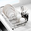 Dolreiik Expandable Dish Drying Rack in Sink,Stainless Steel Over The
