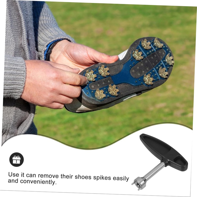 BIUDECO Tools Gearless Spike Wrench for Shoes Long Pegs Black