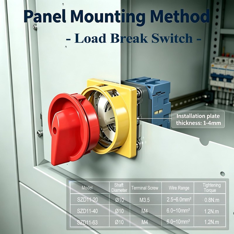 KEYMOO 20 Amp Off-ON 2 Positions 3 Phases Rotary Cam
