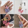 EASYKEENECOM Keyring Girl Keyring with Initial Letters Pink Key Ring