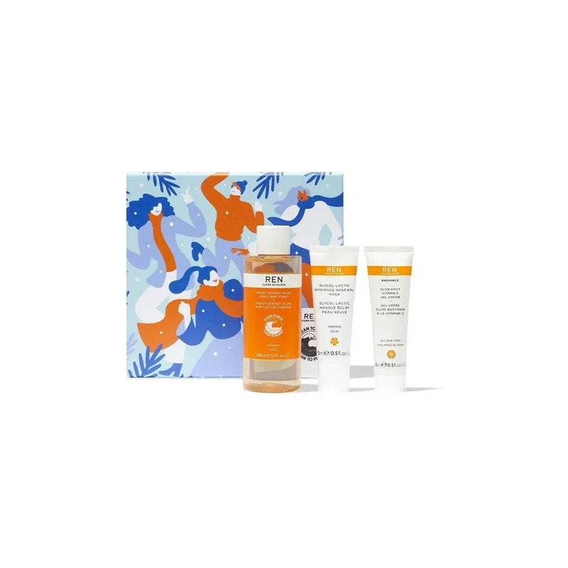 Ren Clean Skincare Tónico, Crema, Mascar Travel Kit 3 Piezas