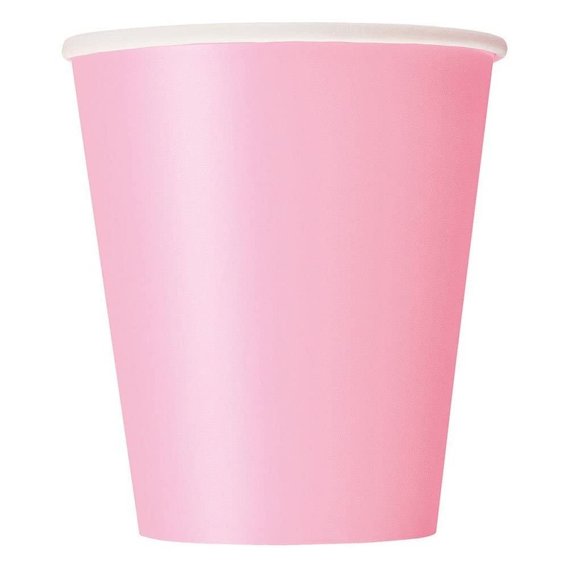 Unique Party 30883 - 9oz Baby Pink Paper Cups, Pack