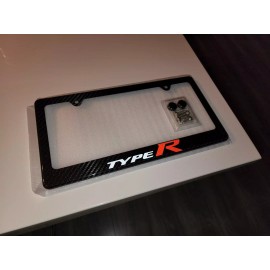 sport Honda Type R 100% Carbon Fiber License Plate Frame for all Civics Reflective Red