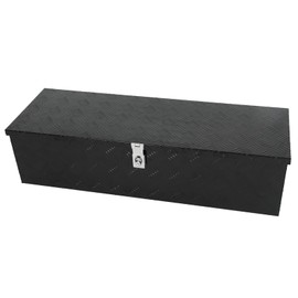 confote 39 Inch Truck Tool Box Aluminum Stripes Truck Bed Tool box for Truck,Pickup,RV,Trailer,Waterproof Storage Organizer with Side-Handles,Lock and Keys-Black