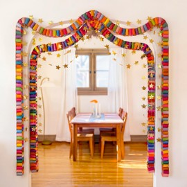 Maitys 500 Sheets Paper Chain Star Garland, Multicolor, 3 x 8 Inches