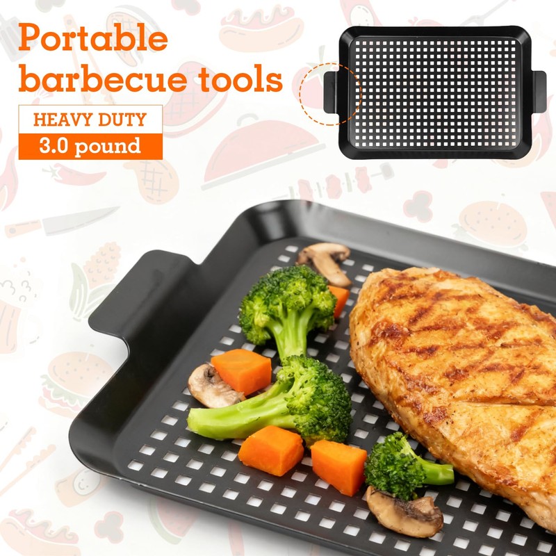 guogiyala 2PCS Grill pan: Grill topper for outdoor grill -