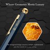 MCNTEIK Blue Gel Pen-Stunning Click Pen with 24K Gold Finish,