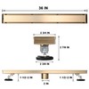 AVSIILE Linear Shower Floor Drain, Brushed Gold 36 Inch 304
