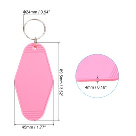 PATIKIL Vintage Motel Keychain, 20 Pack Blank Hotel Keychains Rhombus Retro Key Tag for DIY Crafts Ornament Backpack Luggage Labels Tags, Pink