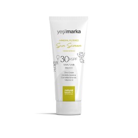 Yeşilmarka Mineral Filtered Sun Protection SPF 30 with UVA/UVB and Blue Light Protection, Enriched with Zinc Oxide, Gotu Kola Extract, Green Tea Extract and Vitamin E, for Sensitive Skin 50ml