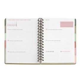 Miquelrius - Calendar 2025, Annual Calendar 168 x 218 mm, Weekly Calendar, Double Spiral, Laminated Cardboard Cover, Paper 100 g/m², 6 Languages, Stickers, Diary Design by Jessica Nielsen, Tulips