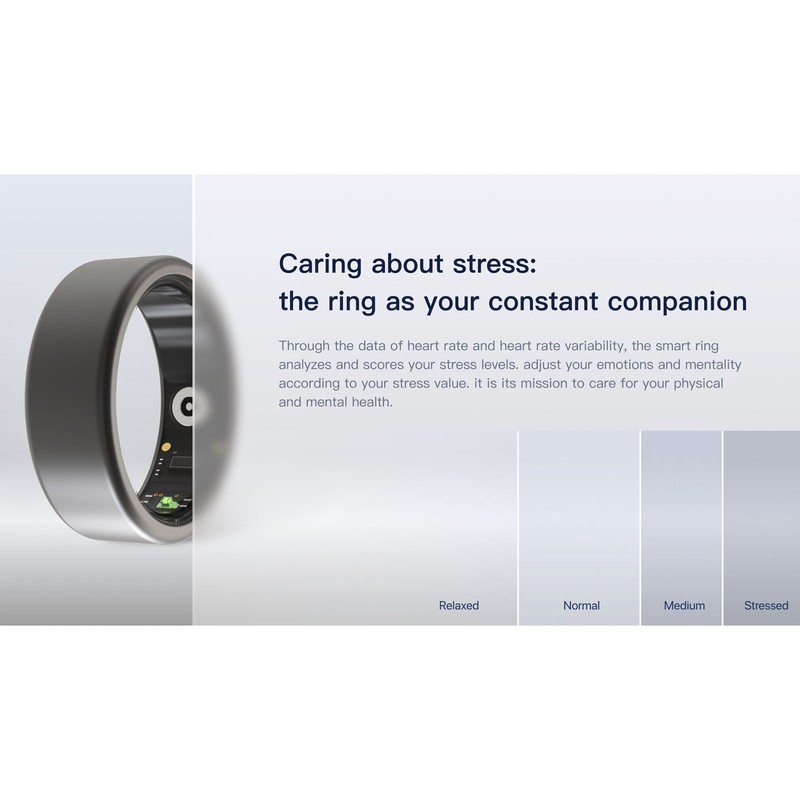 Smart Ring IP68 Waterproof Pedometer Sleep Fitness Tracker Ring with