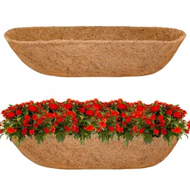 Halatool 36" Coco Liners for Planters, 2 Pack Coconut Fiber Trough Liners