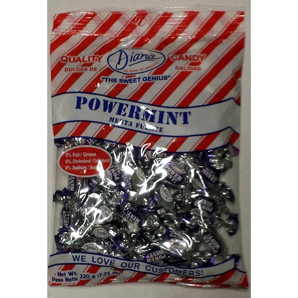 Powermint Candy by Diana for Coughs, Sore throat and Sinuses - 220 g (24 pack)