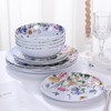 Lechoo 12 Piece Melamine Dinnerware Sets - Plates And Bowls