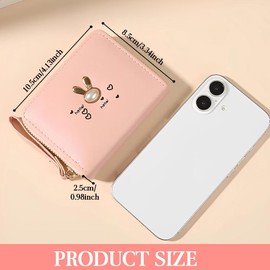MWUMRCM Pink Children's Cute Wallet with Card Holder PU Leather Mini Purse Children with Tassel Zip for Children Teens Girls Women