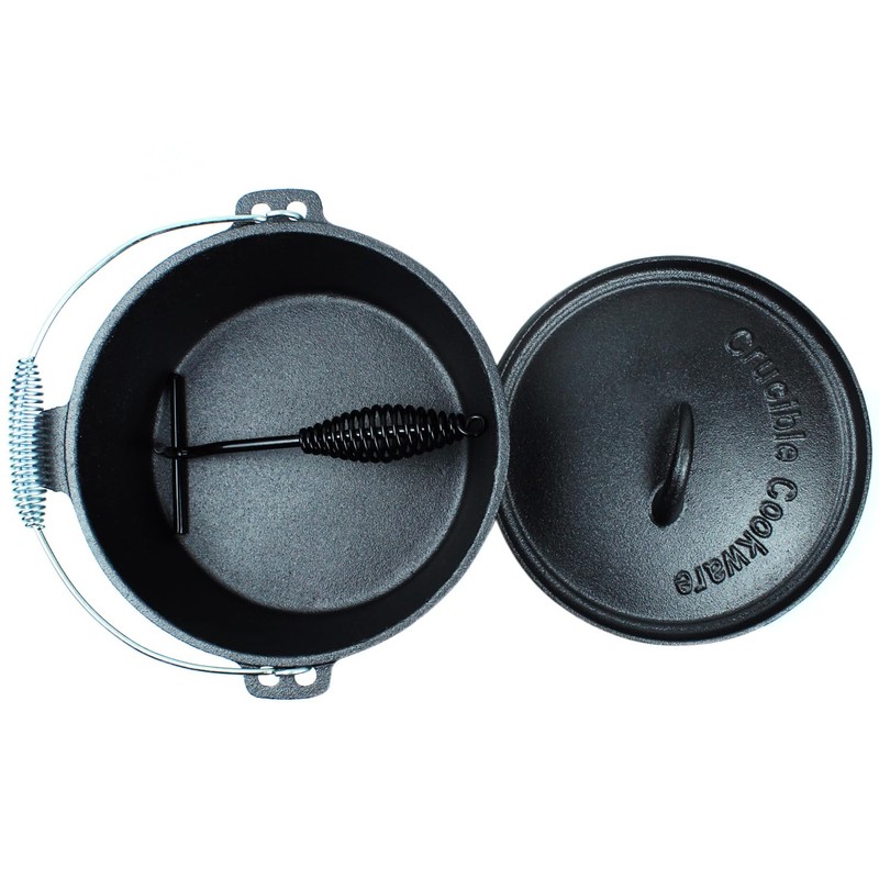 Pre-Seasoned Cast Iron Camp Dutch Oven, 4.1 qt, including Lid