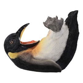 Ebros Acrobatic Drunken Tuxedo Emperor Penguin Wine Bottle Holder 8.5" Long Birds of Antarctica Happy Feet Storage Caddy Decorative Organizer Figurine Kitchen Centerpiece