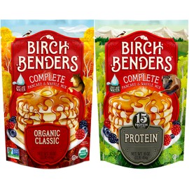 Birch Benders 2 Flavor Variety Pancake & Waffle Mix (Classic & Protein)